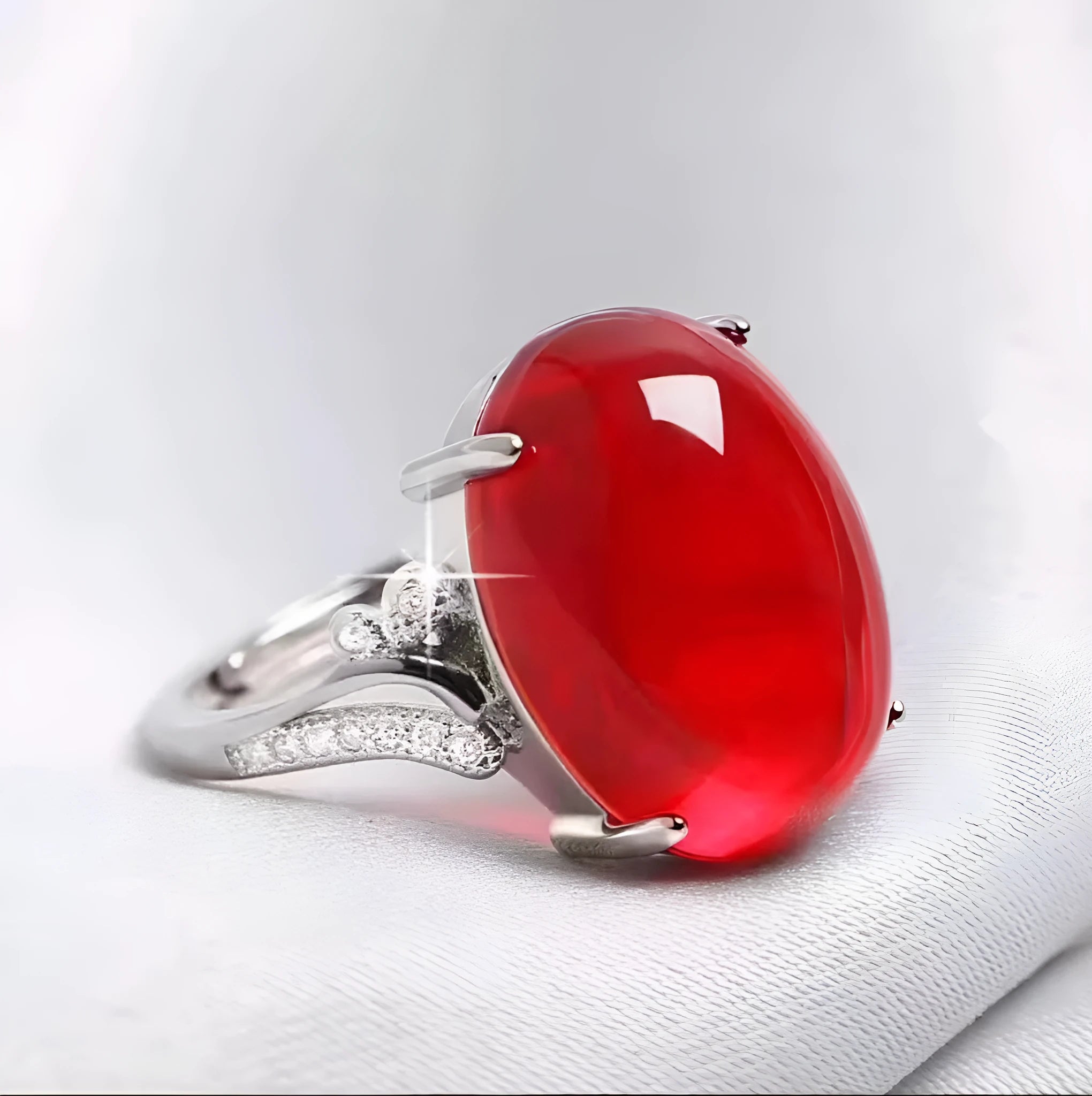 Women's adjustable natural sapphire ring in ethnic geometric style with alloy construction