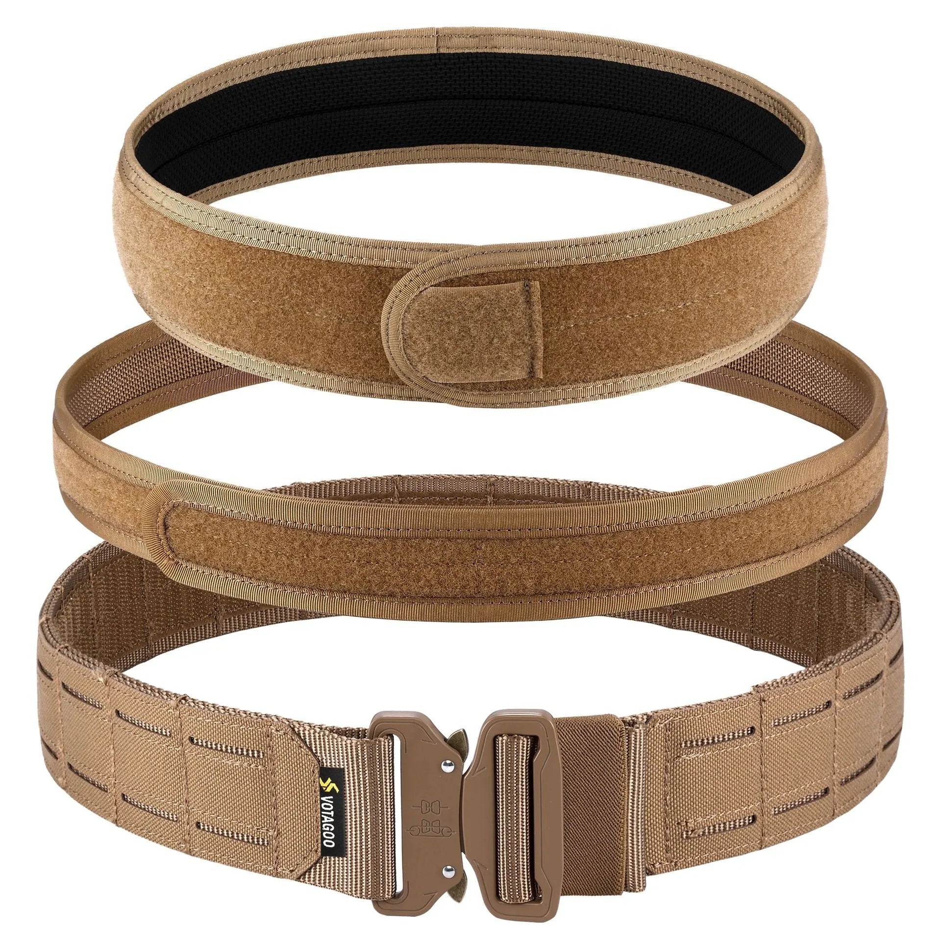 VOTAGOO 2-inch wide quick release tactical belt in nylon with automatic alloy buckle.