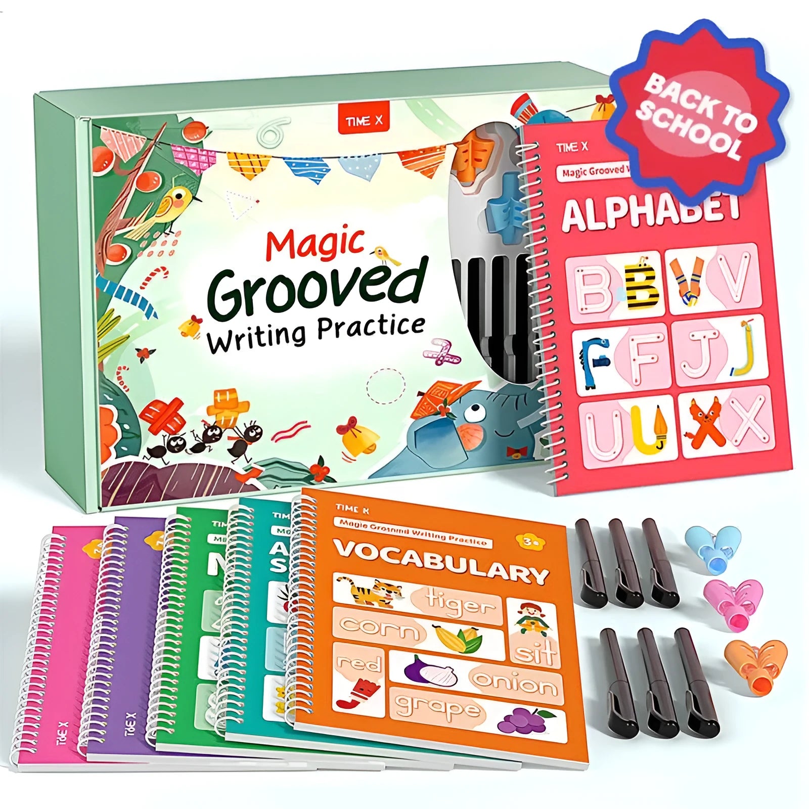 Children's word practice painting manual writing brace with wipe-clean surface