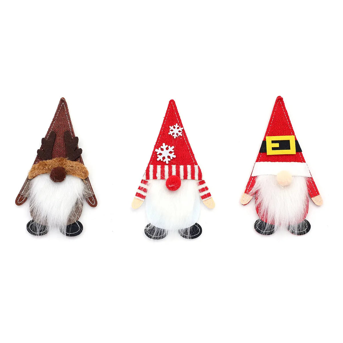 Christmas felt knife and fork cover in antlers design, 17.5 x 10 cm cloth tableware decoration