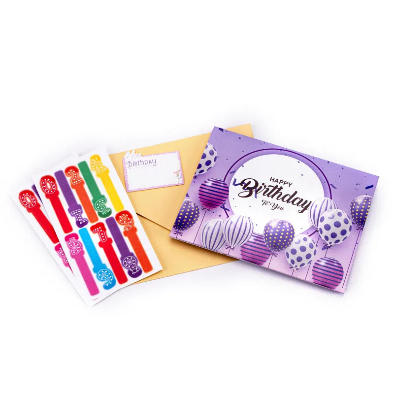3D cake greeting card with Chinese ink style artwork showing manual folding and light music theme