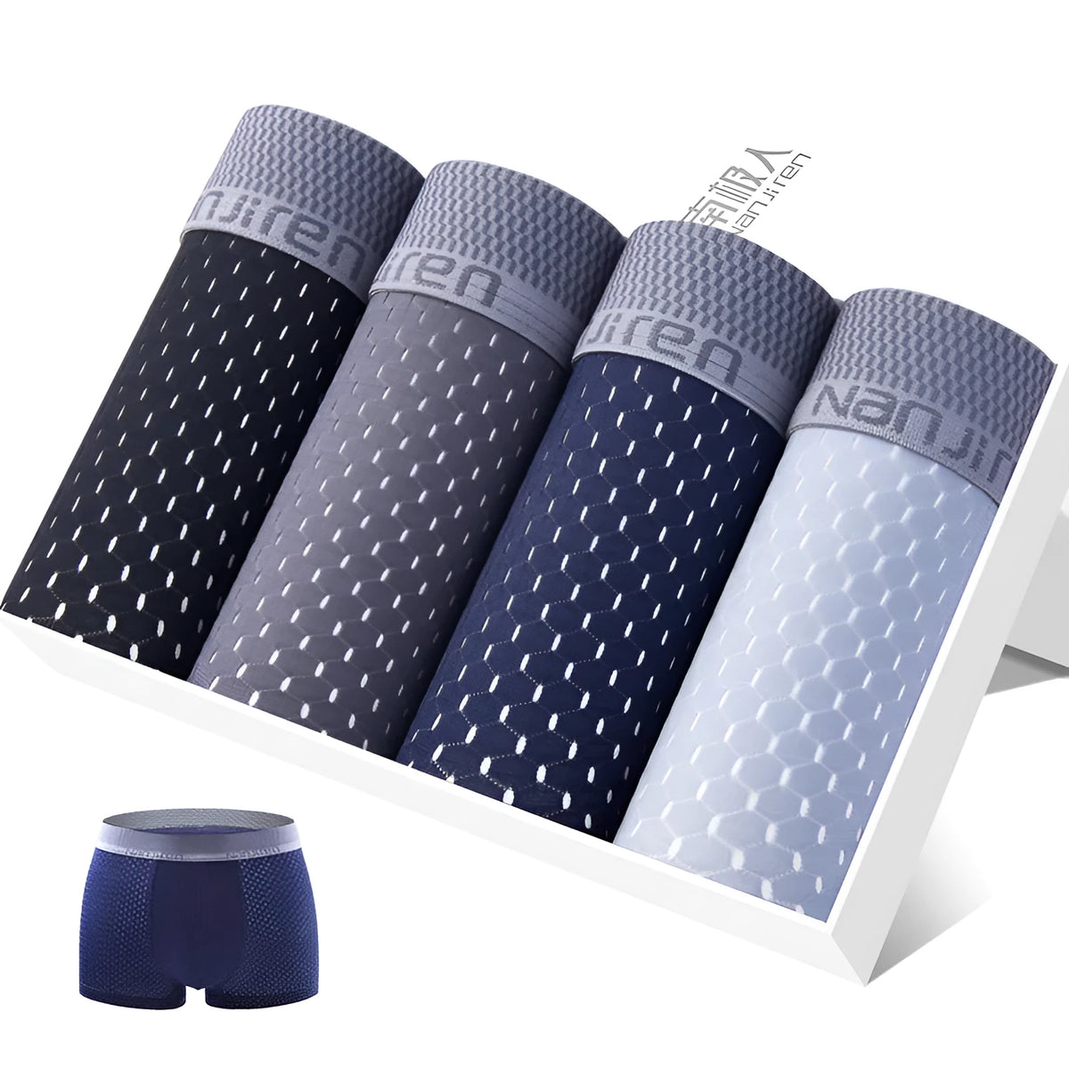 Modal boxer shorts in ice silk fabric, breathable large size for men, waist 2.1-2.8 chi, size L to 6XL