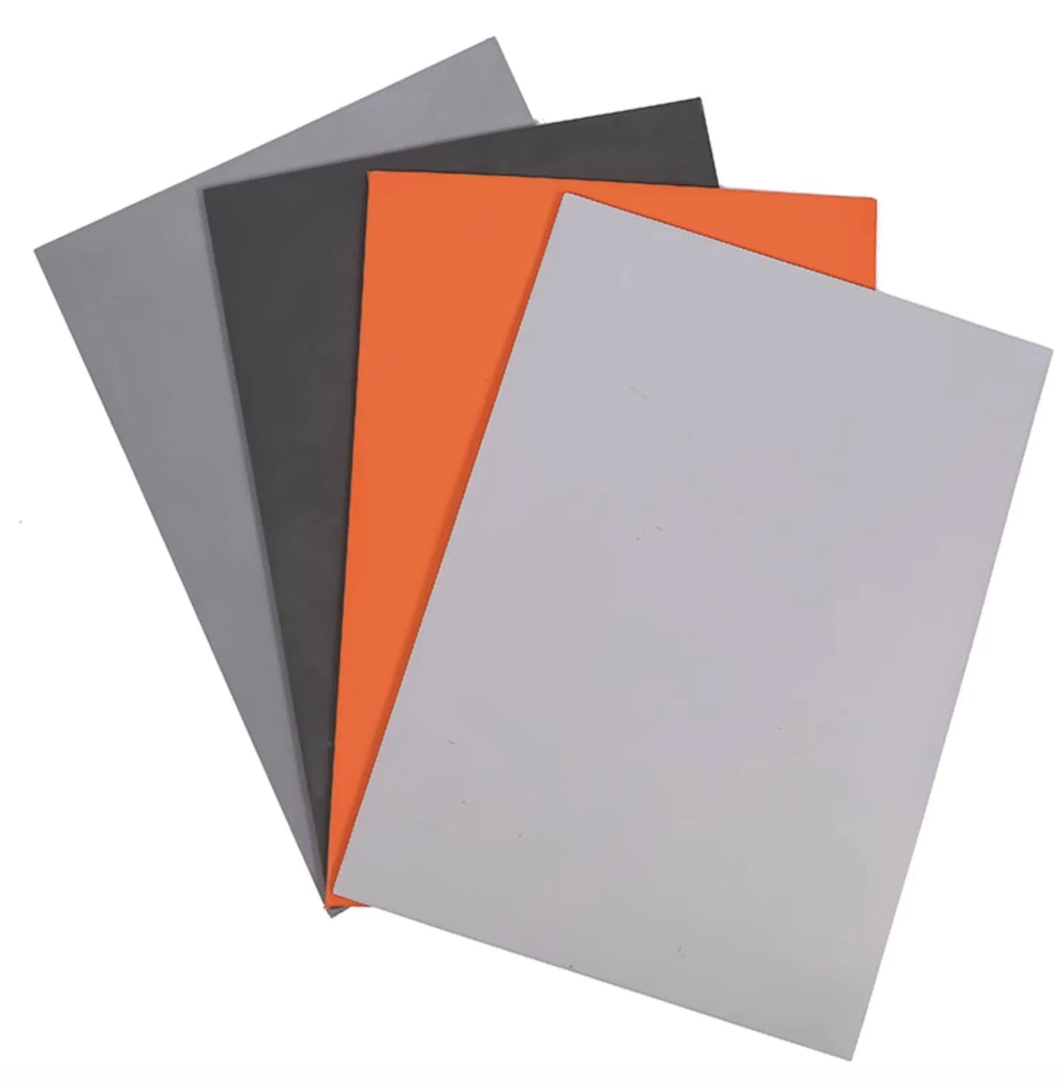 A4 laser engraving pad 2.3mm thick in dark grey and light grey, 210 by 297mm