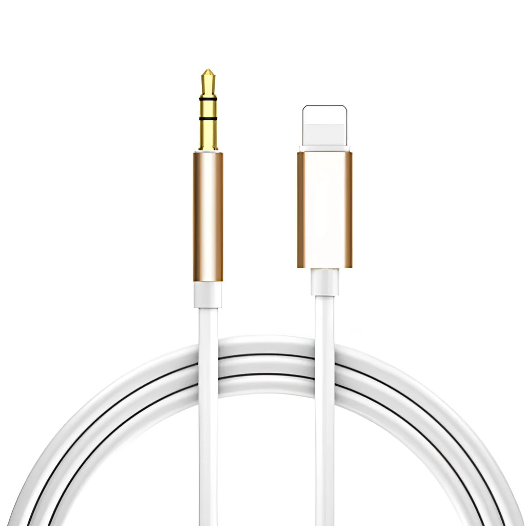 1 metre 3.5mm audio cable with gold-plated connectors and tinned copper wire in four colour options