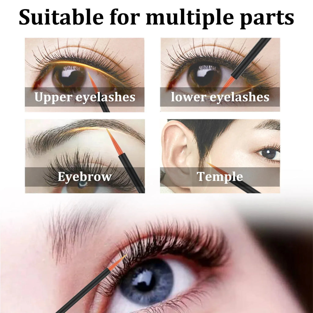 3ml bottle of natural eyelash growth serum for curly black lashes