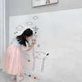 Removable electrostatic whiteboard wall sticker in white for children's room use, 45x200cm size