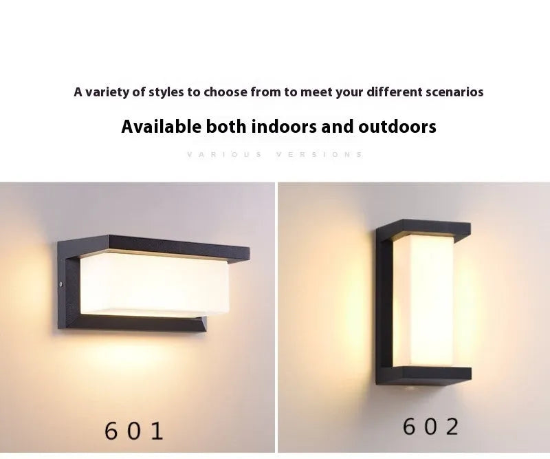 Retro outdoor waterproof LED wall light with square aluminium lampshade and European style, 18W option