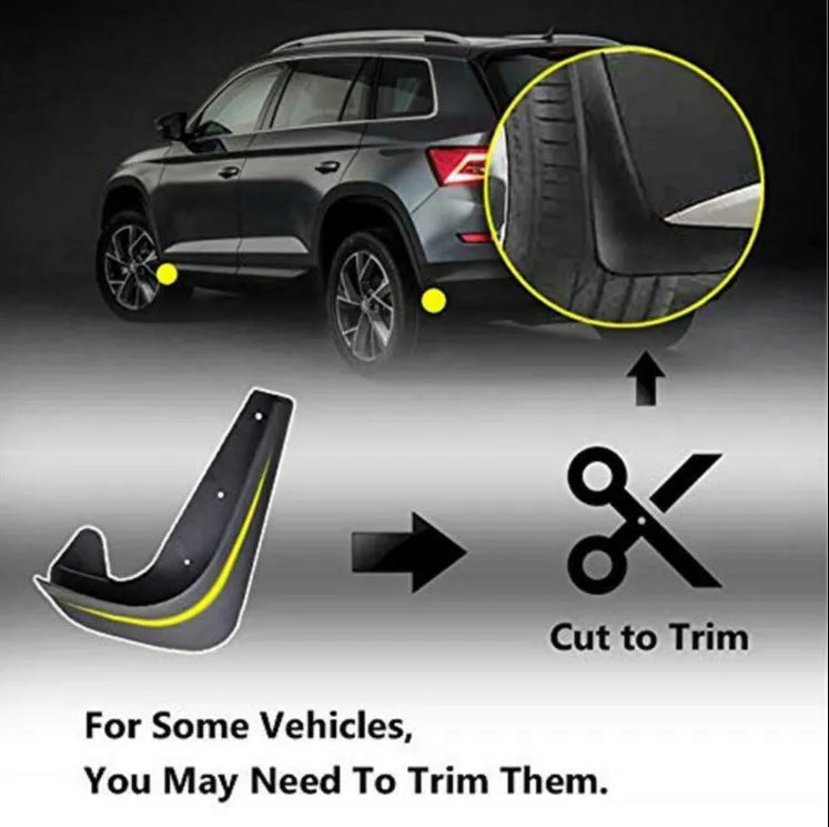 Black universal car mudguard splash board, plastic wheel cover fender, 25x22x7cm