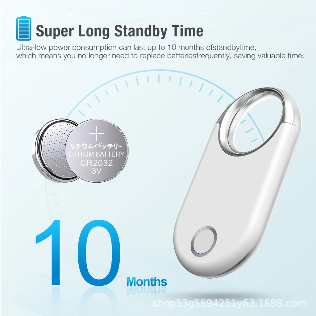 Compact black and white GPS anti-loss tracker for pets and children showing 55.1mm dimensions