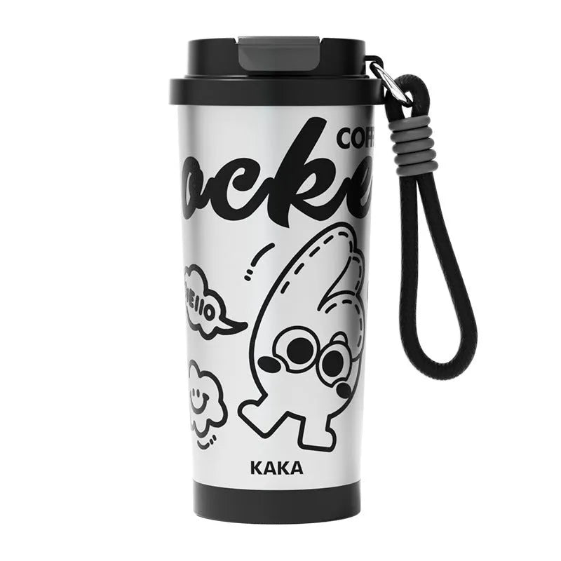 Creative design vacuum cup with stainless steel construction and 500ml capacity showing colour options