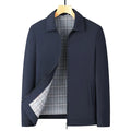 Men's business casual loose administrative coat top in solid colour with patch pockets, available in black red khaki blue sizes M to XXXXL