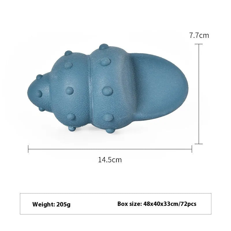 Rubber deep sea shark dog toy in conch blue colour for food leakage prevention