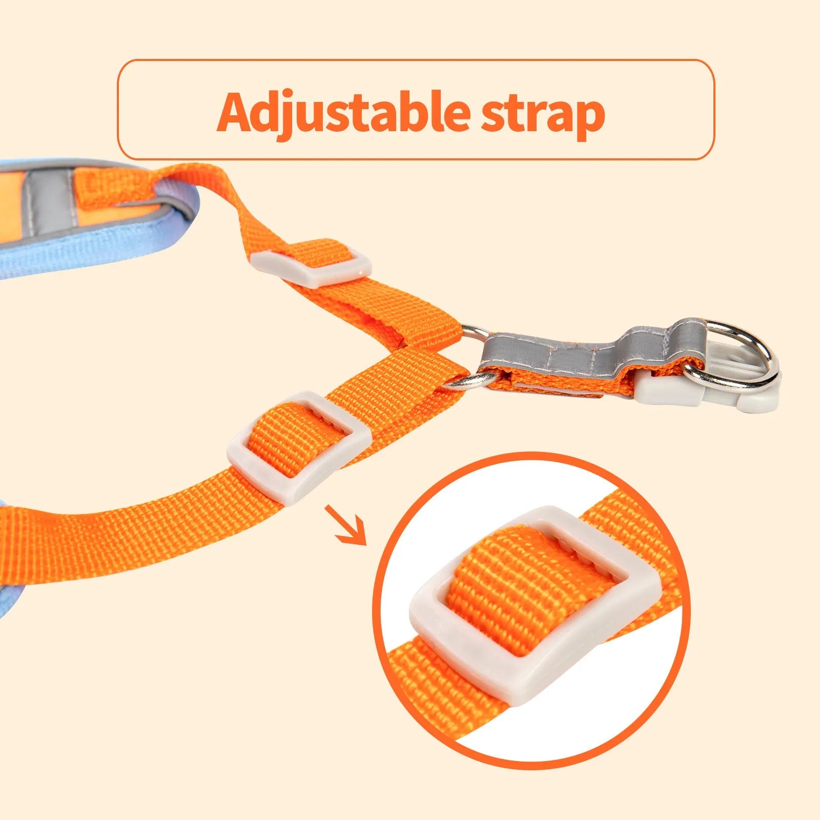Adjustable dog harness with haulage rope construction in multiple colour options