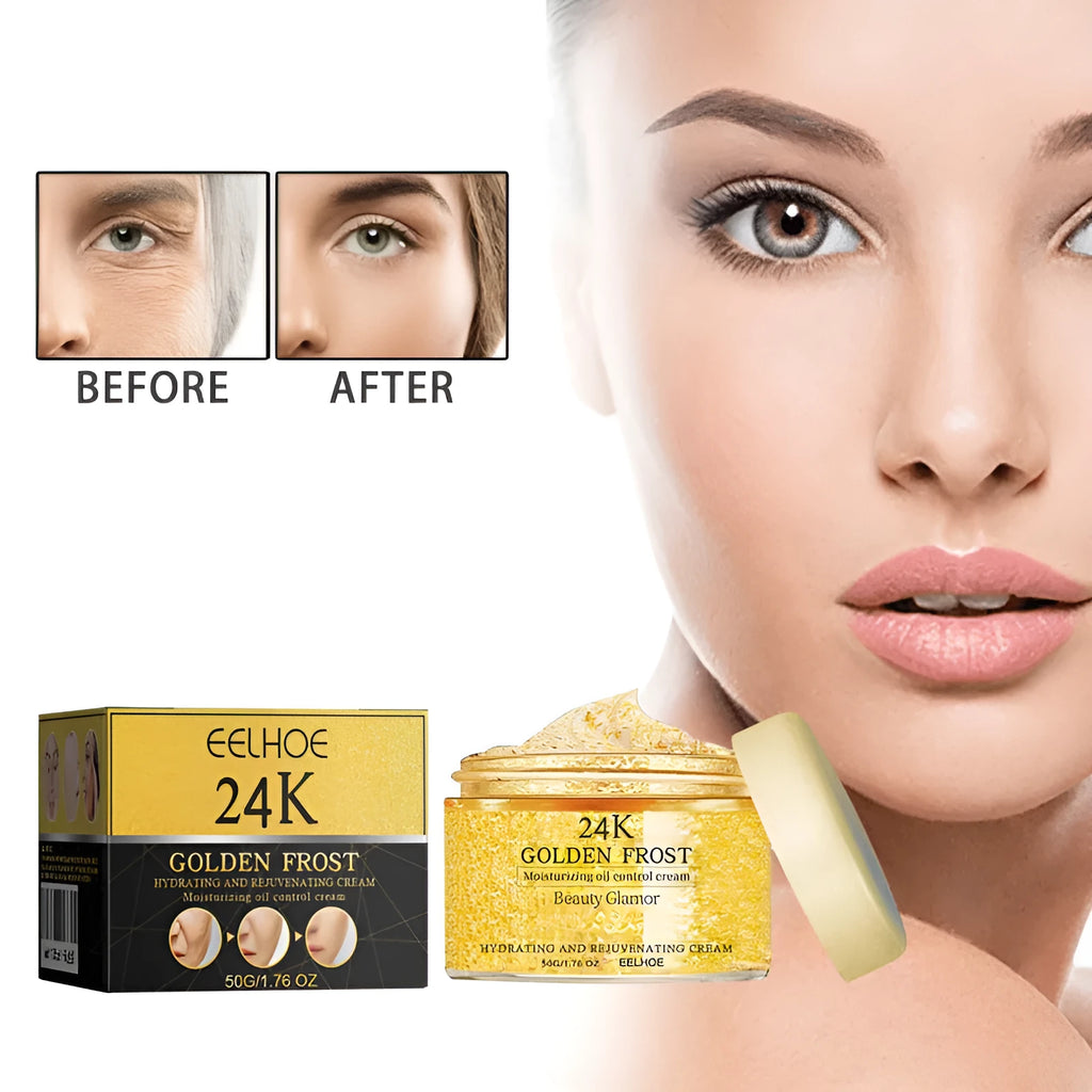 24K gold cream 50g boxed anti-aging facial moisturiser with retinol and oligopeptide-1