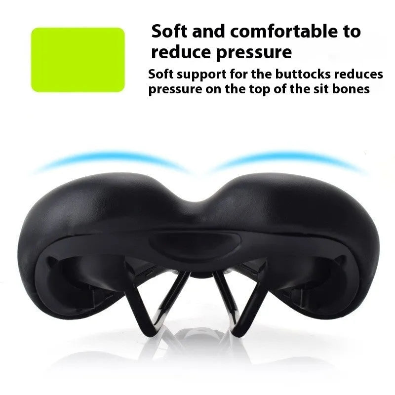 Bicycle seat cushion with hollow centre, PU leather cover, shown in 3147 colour.