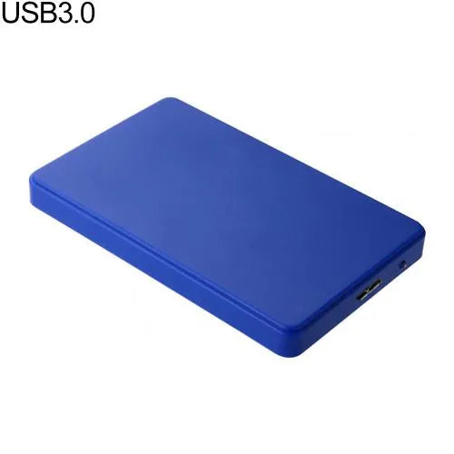 External hard drive with ABS plastic shell, indicator light, USB cable, storage bag, black colour
