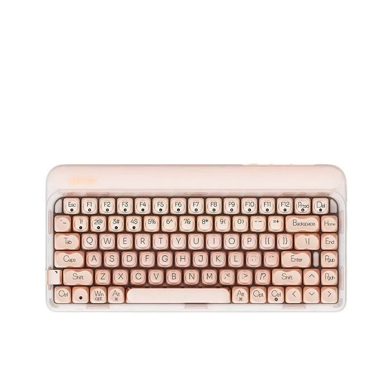 Liquid foundation coloured 84-key wireless mechanical keyboard bundle with mouse, calculator, and light