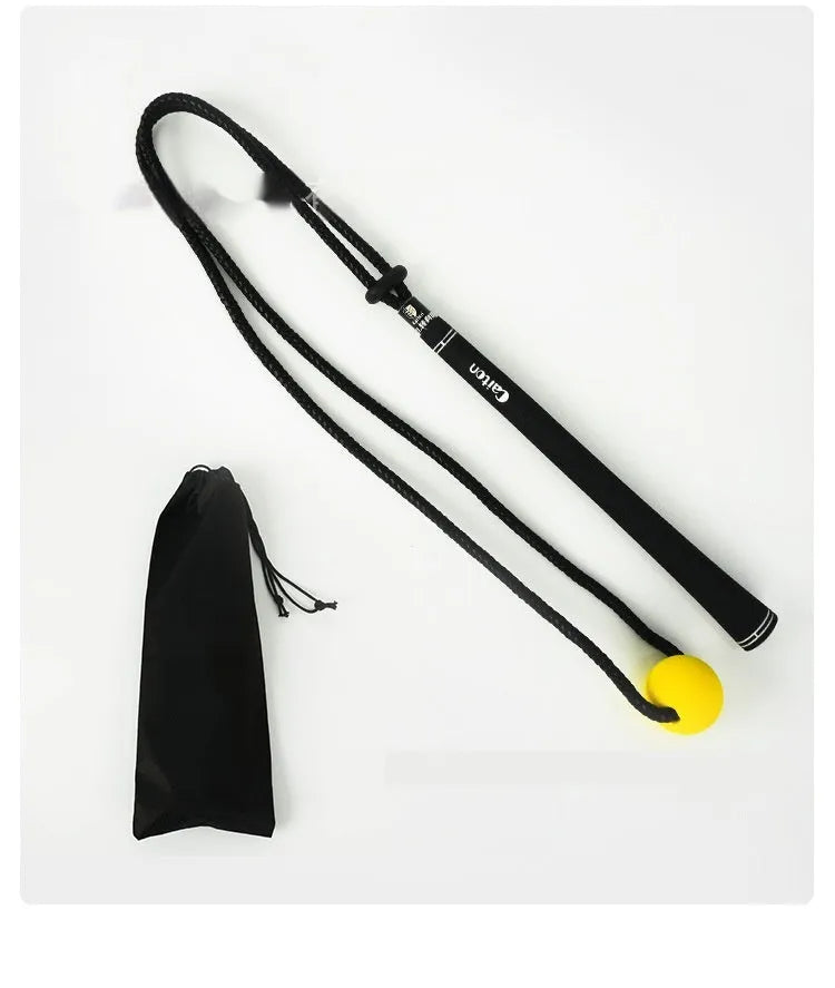 Black silicone elastic string golf swing trainer rope for physical correction action practice