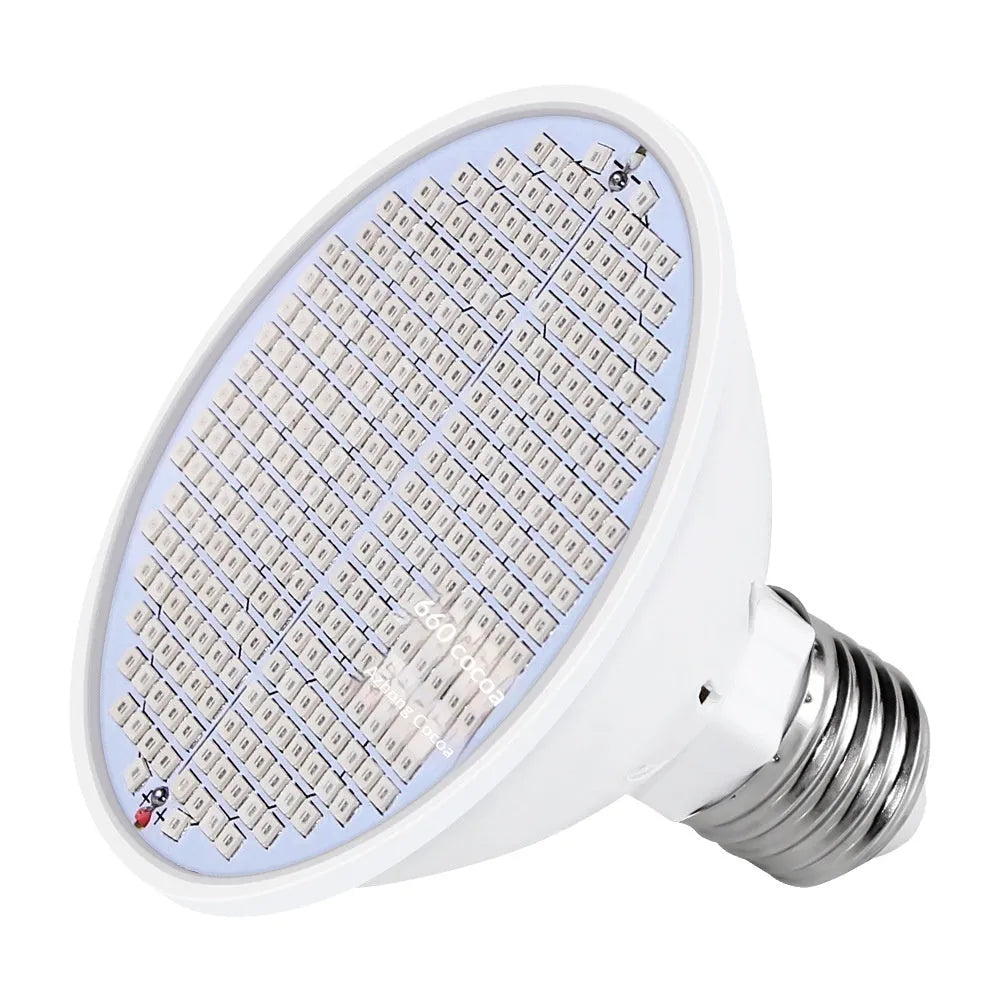 Red-blue spectrum plant growth fill light with 126 LED beads in compact square housing