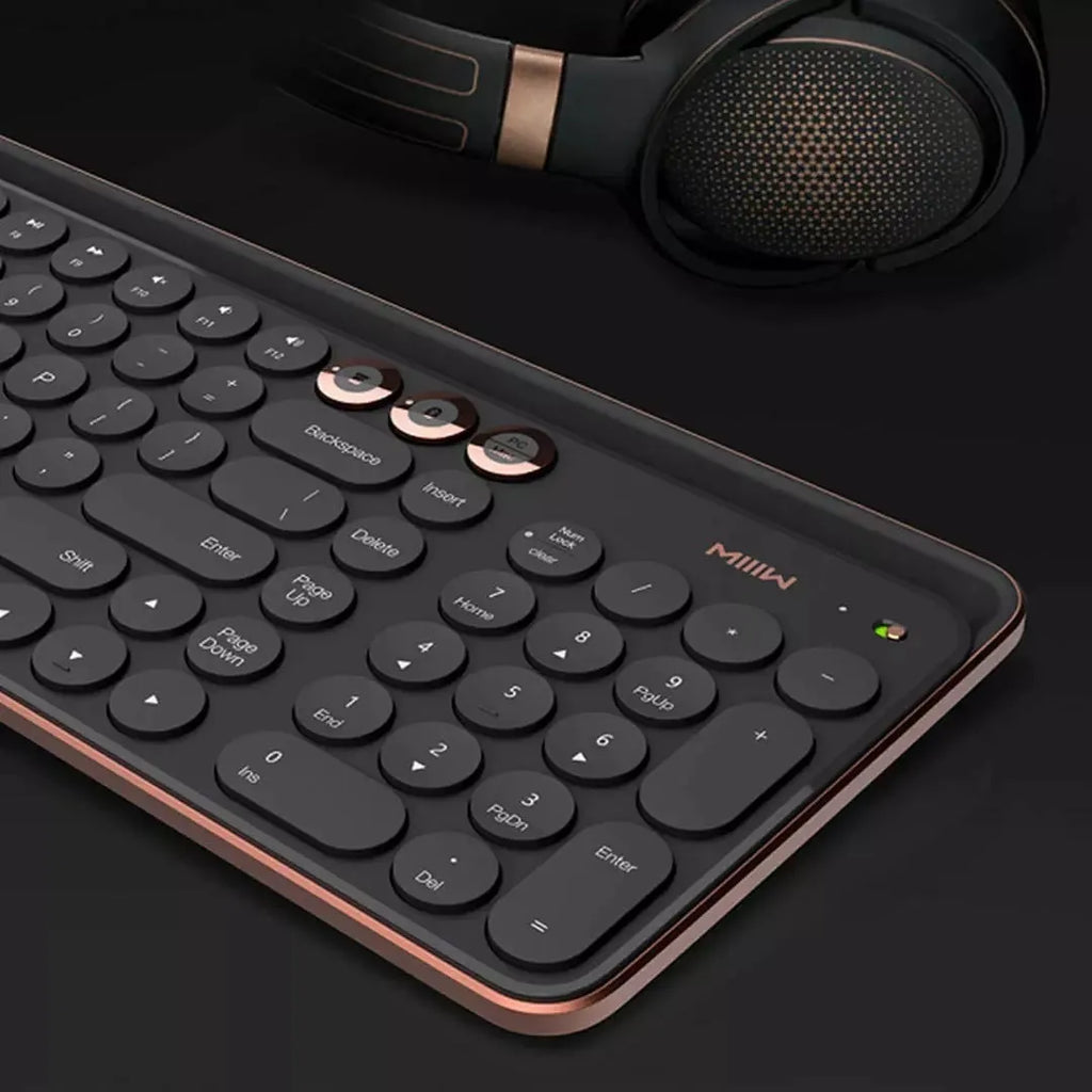 Wireless smart keyboard with aluminium alloy shell in Ruijin black colour