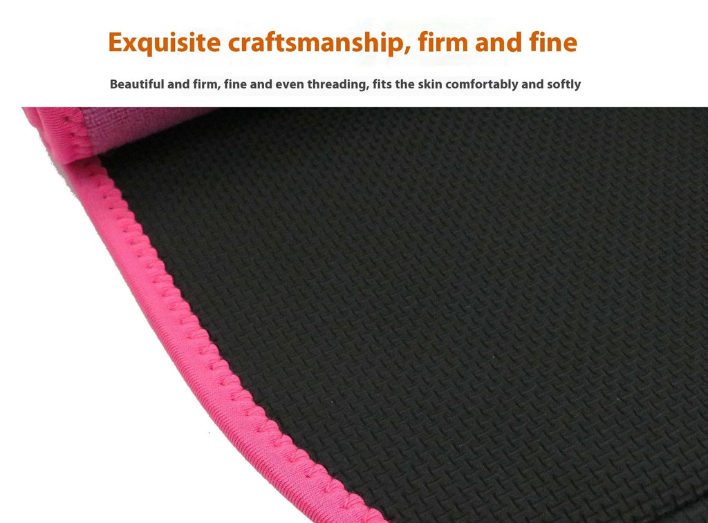 A neoprene hot lumbar support fitness belt in black, blue, or pink colour.