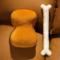 Creative meat bones cute funny throw pillow plush toy in big stick meat bones colour, 40x20x18cm