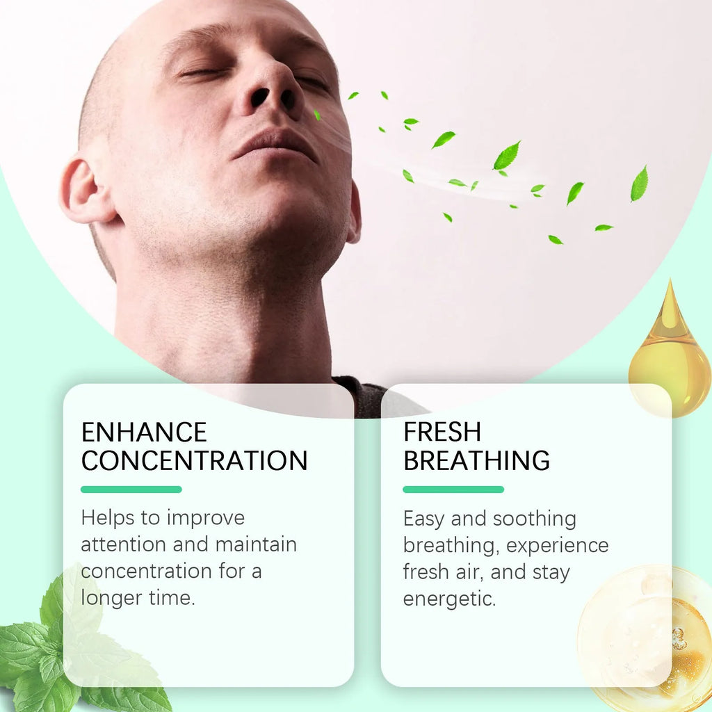 Mint cooling nose spray set showing three 1.8 ml bottles with menthol and spearmint formula
