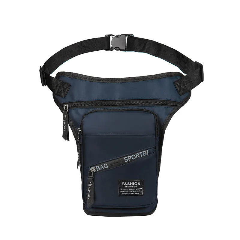 Men's outdoor cycling leg bag in nylon with crossbody strap, shown in multiple colour options
