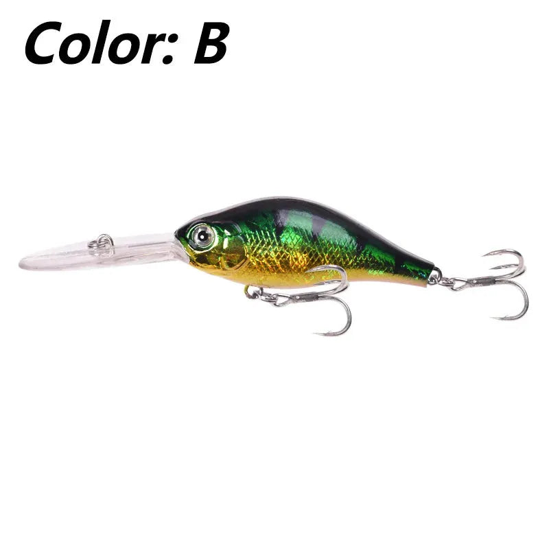 Little Fat Man deep diving mino fishing lure, 10.5cm long and 15g weight, shown in colour option A.