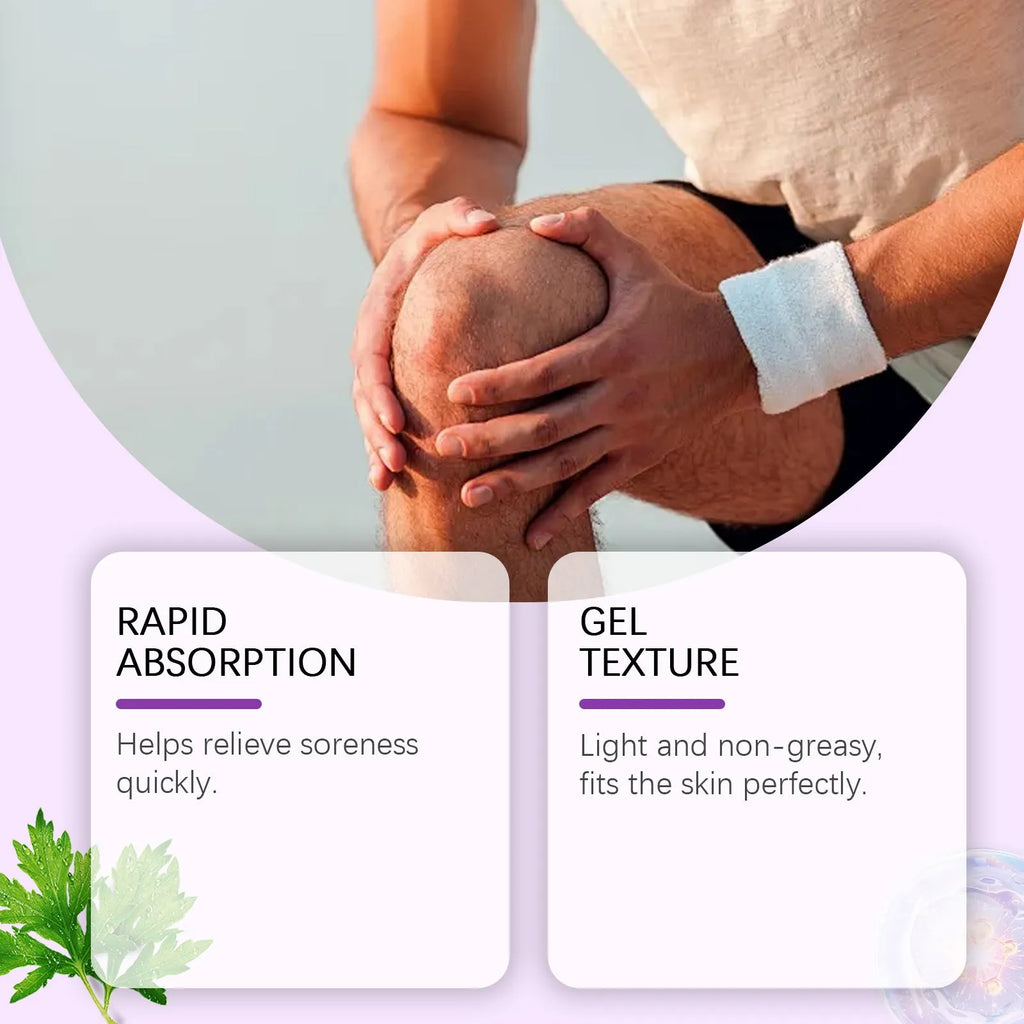 100g tube of body massage gel for joint and knee care on a plain background.