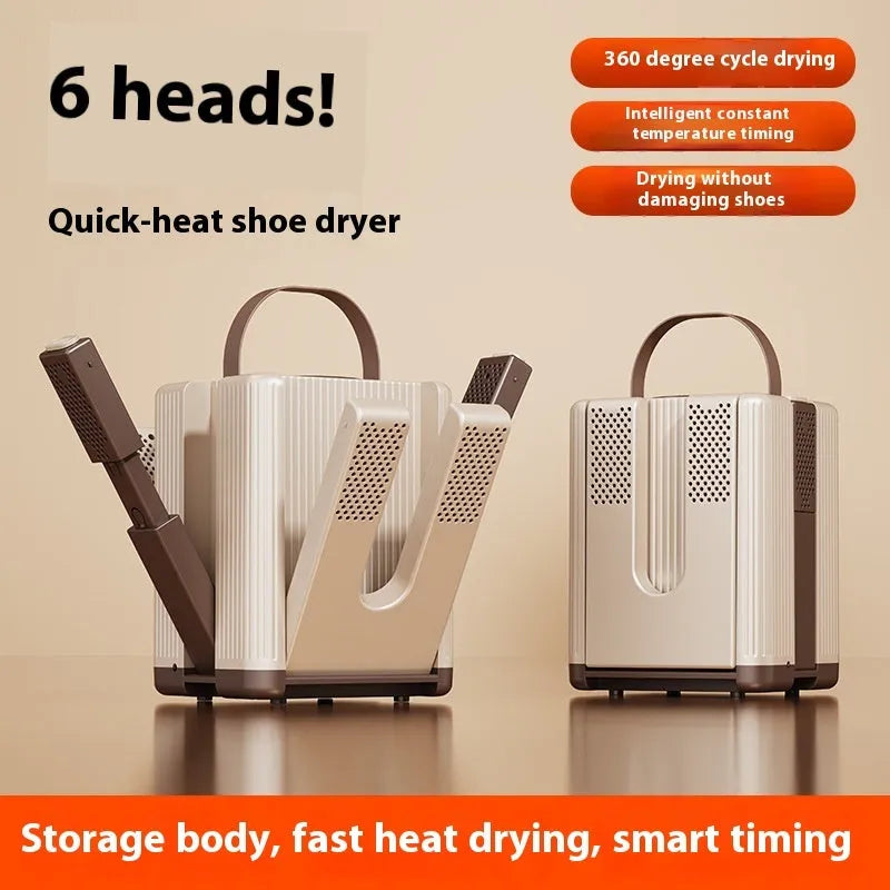 White 150W intelligent timing shoe dryer with EU plug for home use