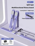 Purple split multifunctional skiing machine trainer with charging counter, 85cm PP construction on home gym floor