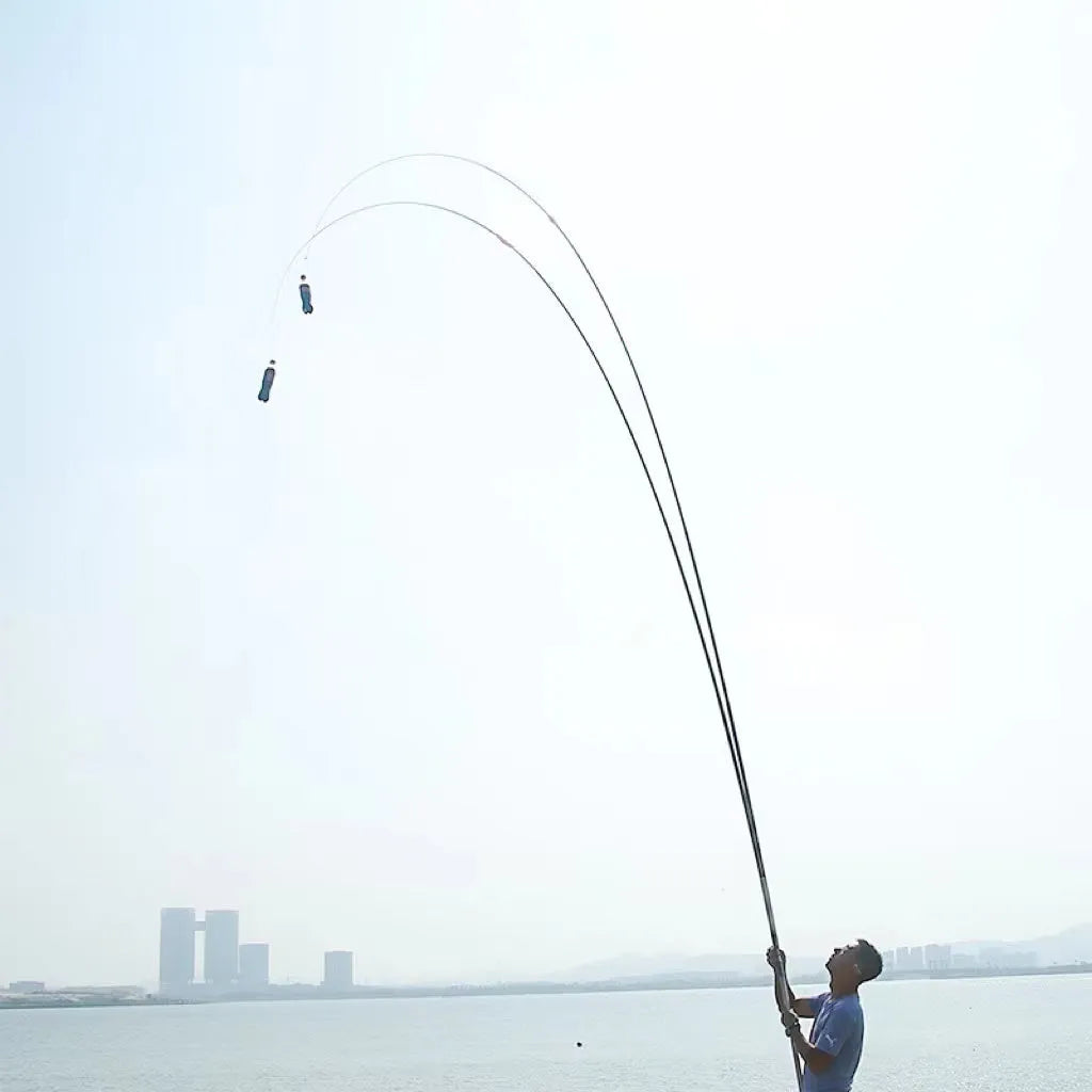 Super light carbon nest fishing rod in silver or gold, 8-15 metres, collapsed to 1110 mm