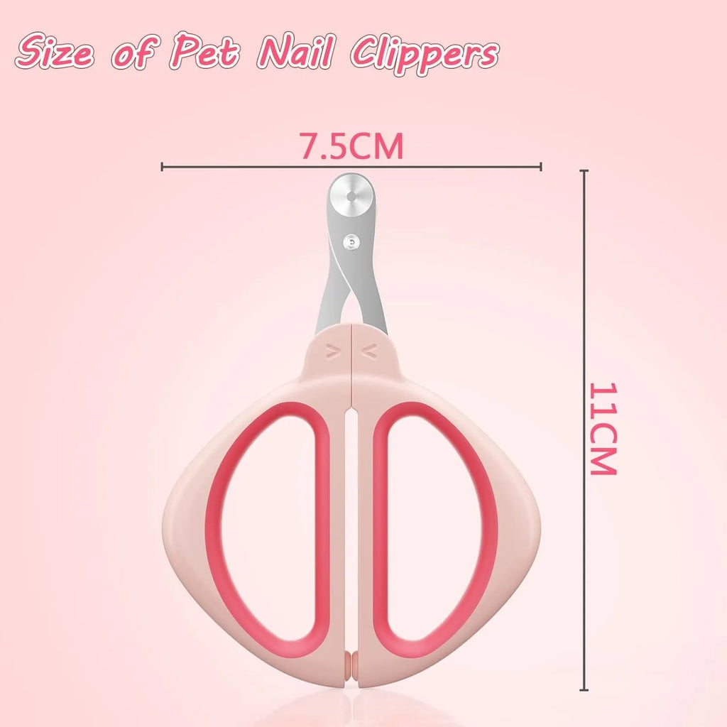 Blue cat nail clipper with positioning hole and non-slip handle