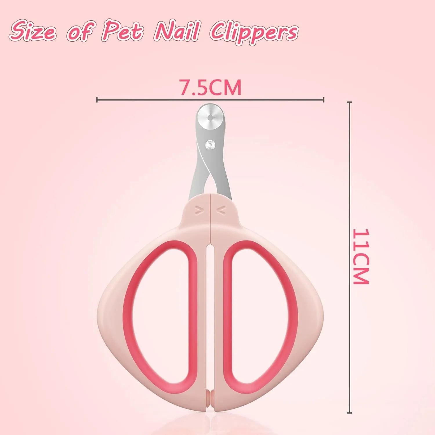 Blue cat nail clipper with positioning hole and non-slip handle