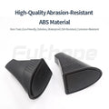 Two black plastic car trash cans designed for Tesla Model Y door pockets.