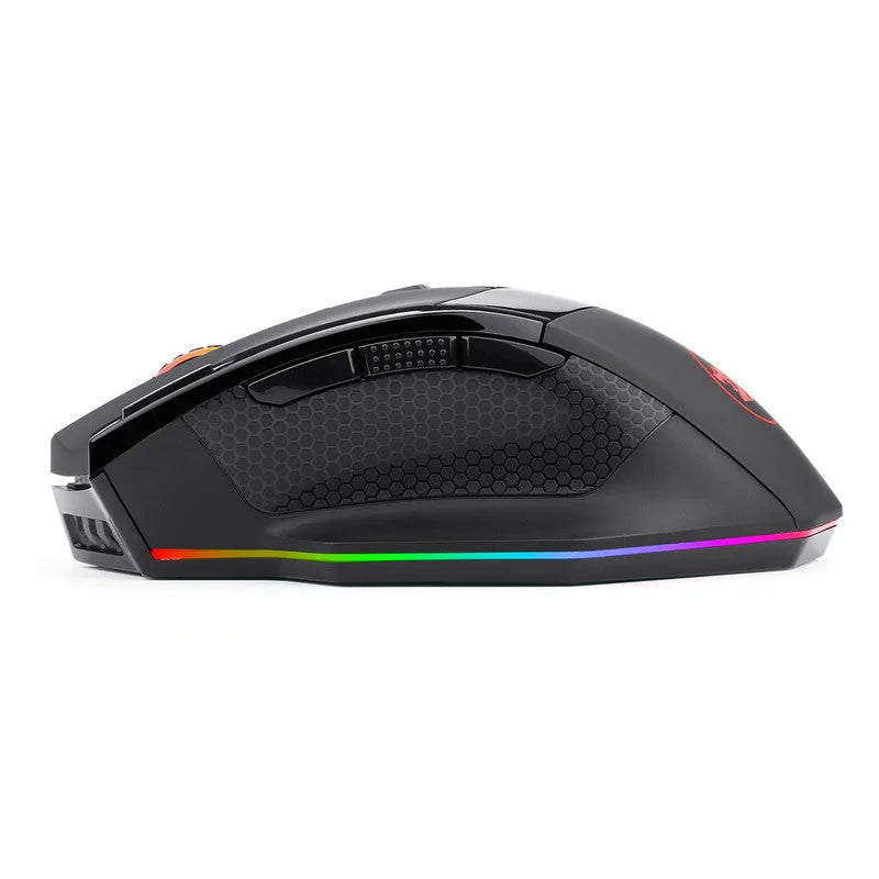 Black Redragon M801P wireless gaming mouse with nine buttons and ergonomic shape