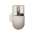 Tofu colour wireless computer mouse with ergonomic shape and multiple connection options
