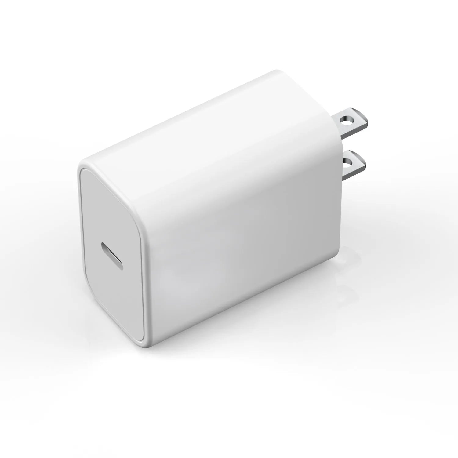 White USB Type-C charger with CCC UL certification for Android devices on a plain background