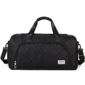 Unisex Oxford cloth dry wet separation fitness handbag in solid colour with sewing thread detail