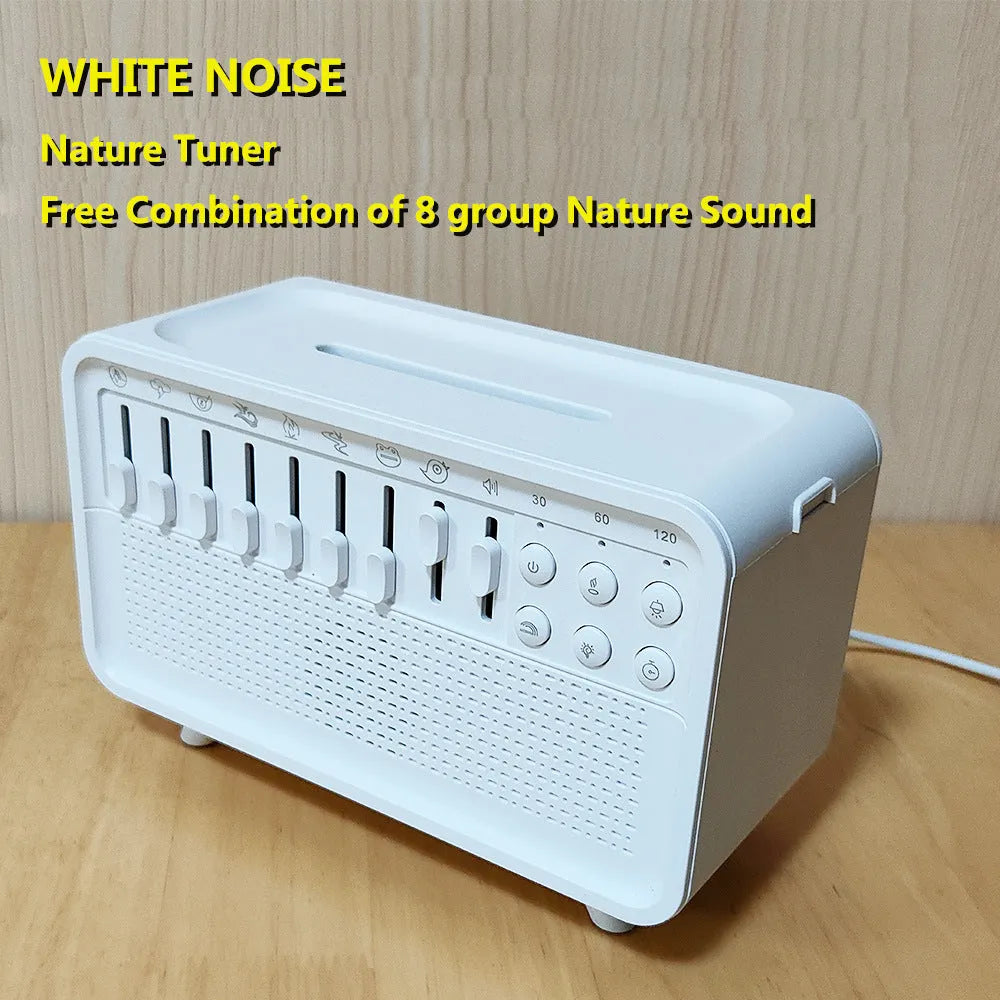 White geometric European style Bluetooth speaker white noise humidifier night light device