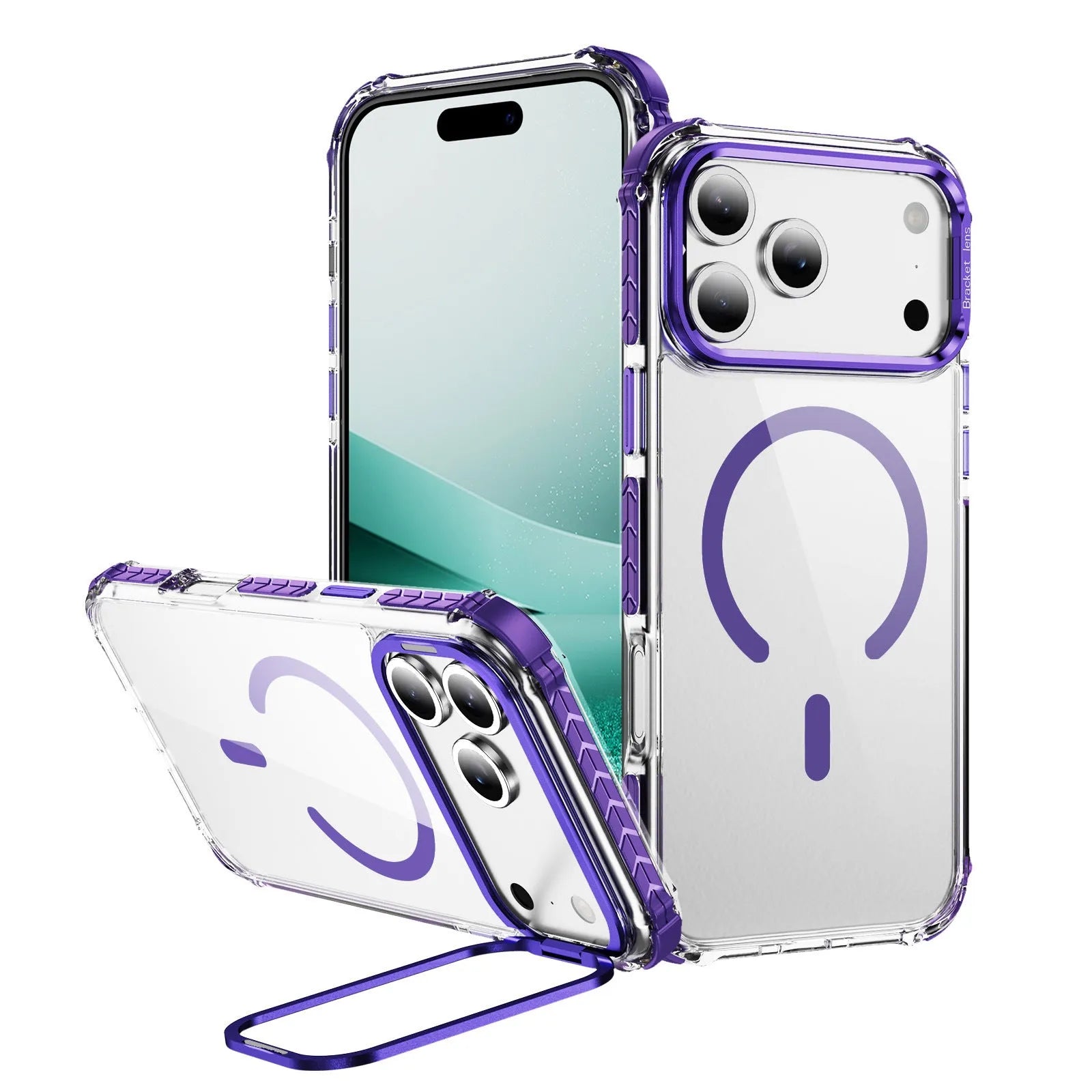 Transparent magnetic suction iPhone case for iPhone 16 Pro in multiple colour options