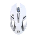 Wireless silent gaming mouse T1 black model with ergonomic shape and four-way scroll wheel