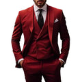Plus size women's three-piece dress suit in cotton blend with vest jacket pants, available in multiple colours