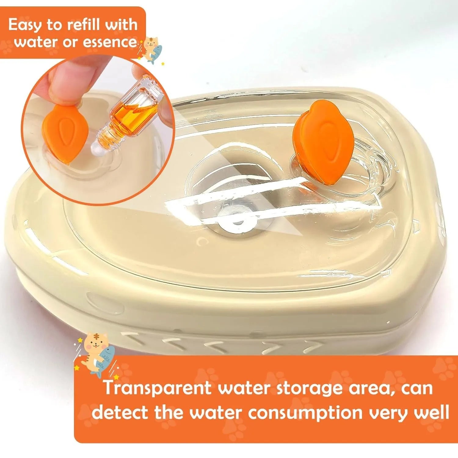 Yellow 4-in-1 cat steam brush with silicone bristles, water tank, and ringworm detector lamp for pet grooming.