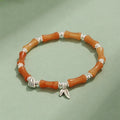 Green Aventurine bamboo strawberry crystal bracelet with electroplating and mixed natural stones