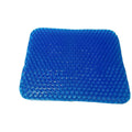 Summer gel seat cushion with honeycomb design and double thick construction for pressure relief