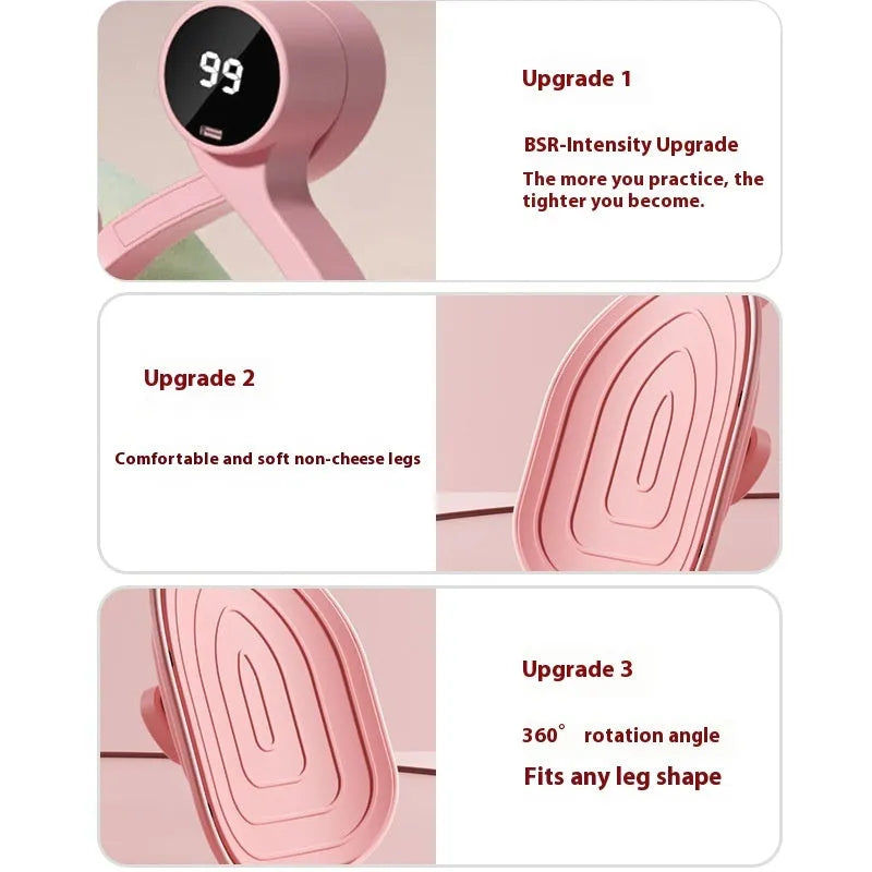 Pelvic floor muscle trainer with three resistance levels in pink colour variant