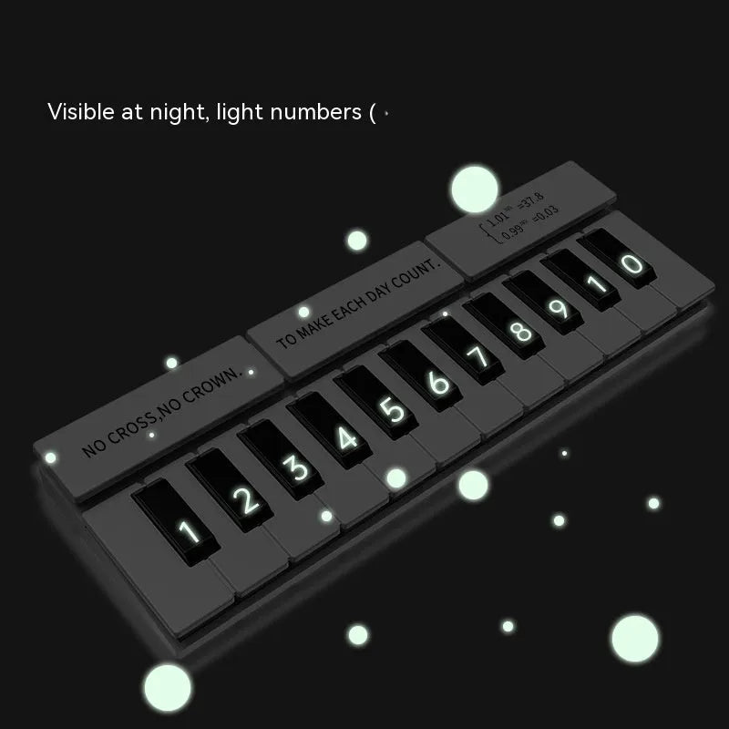 Black and white plastic piano-shaped temporary parking sign for car space marking
