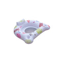 White U-shaped luminous inflatable float for pool lounging.